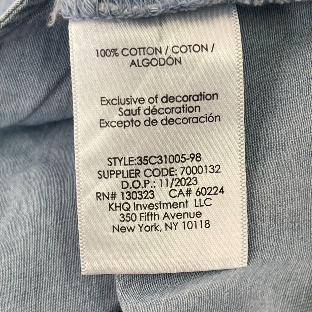 NWT Calvin Klein Jeans Kid's Blue Cotton Belted Short Sleeve Dress Size Medium - Picture 5 of 11